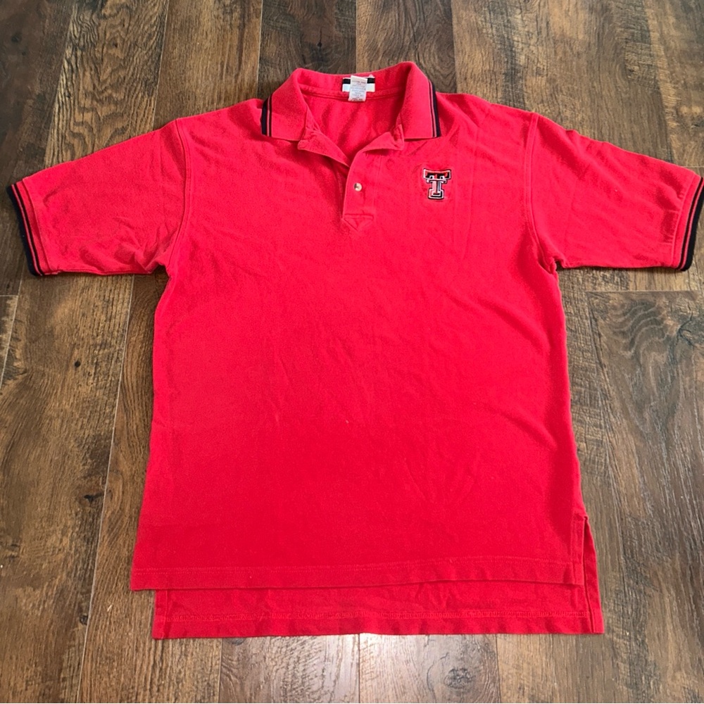 Vintage KC Sport Red Polo Shirt with Embroidered Logo